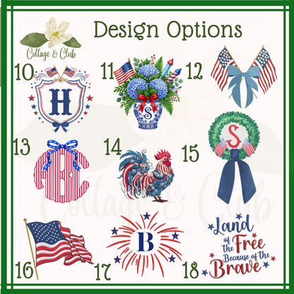 4th of July Independence Day Patriotic Embroidered Personalized Custom Garden & Yard Flag