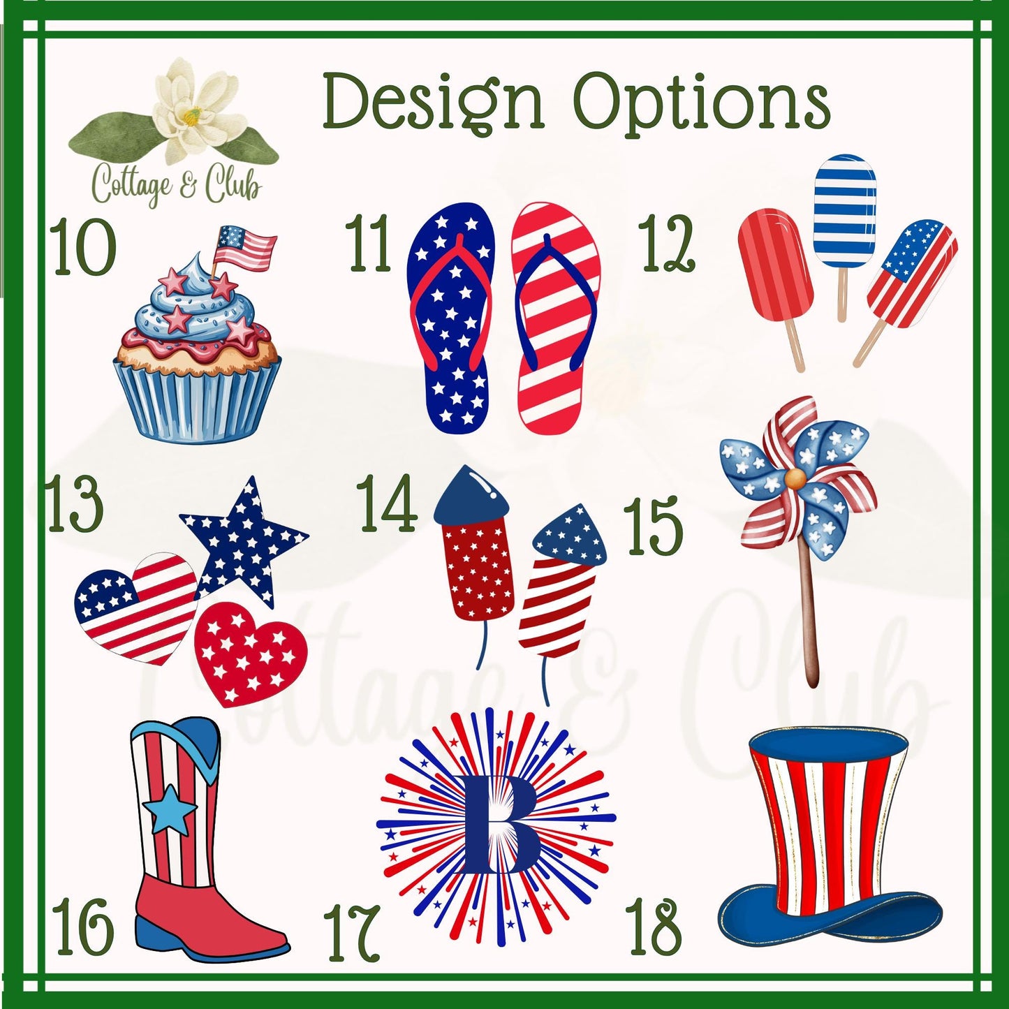 4th of July Independence Day Patriotic Bathroom Hand Towels For The Bathroom & Powder Room