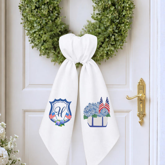 Nantucket Hydrangea Wreath Sash