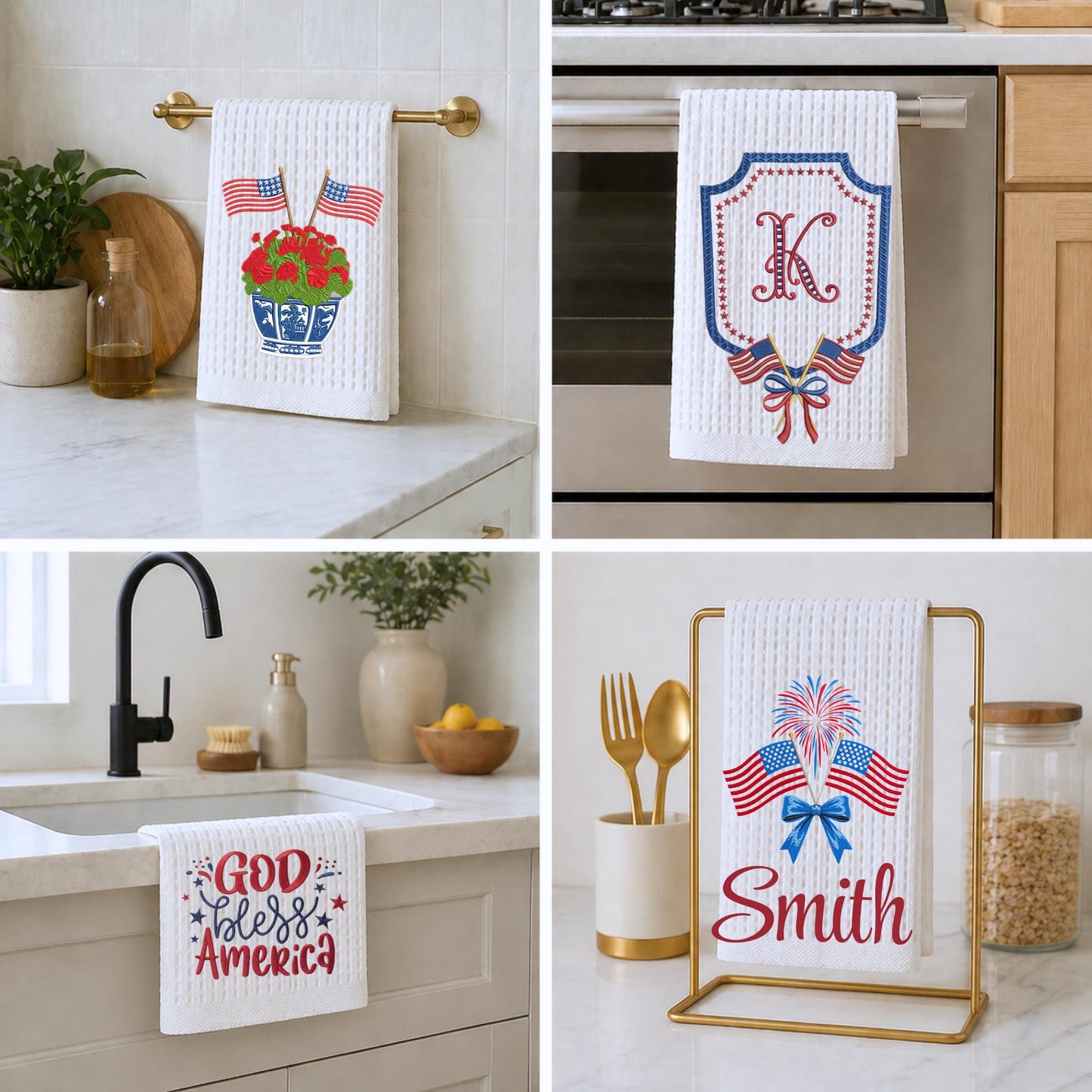 Independence Day Patriotic Plush Velour Bathroom Hand Towel, Decorative Guest Bathroom Towel, Powder Room Hand Towel, Personalized Towel