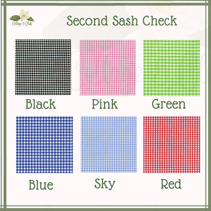 Sage Toile Embroidered Monogrammed Decorative Sash, Wreath Sash, Porch Sash, Indoor Decor: Chinoiserie Summer Decor
