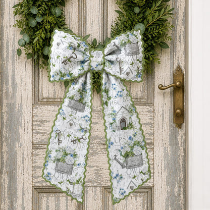Garden Themed  Embroidered Wreath Sash - Personalize By Adding A Monogram