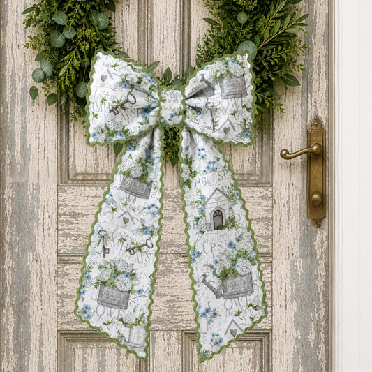 Garden Themed  Embroidered Wreath Sash