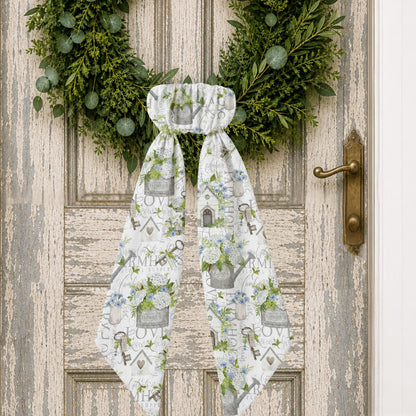 Garden Themed  Embroidered Wreath Sash - Personalize By Adding A Monogram