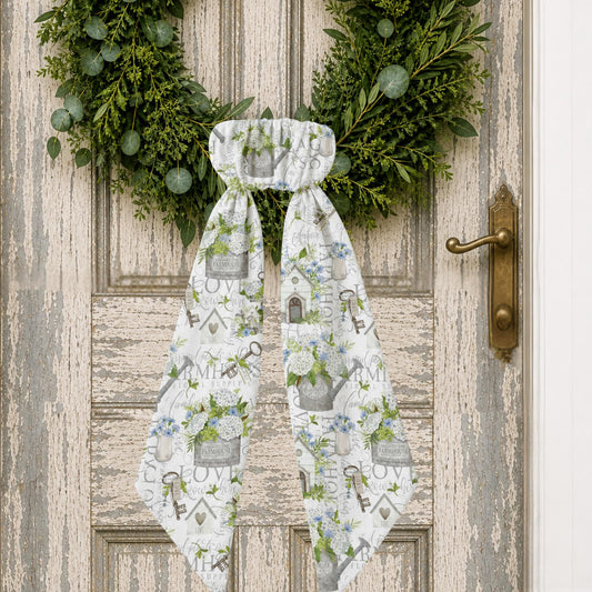 Garden Themed  Embroidered Wreath Sash