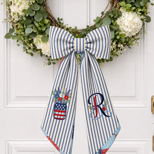 Patriotic Wreath Sash