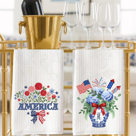 American Patriotic Independence Day Tea Towel