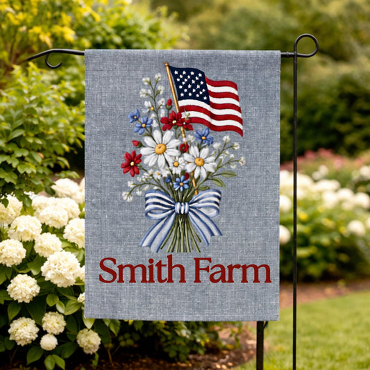 4th of July Coastal Crab Garden & Yard Flag
