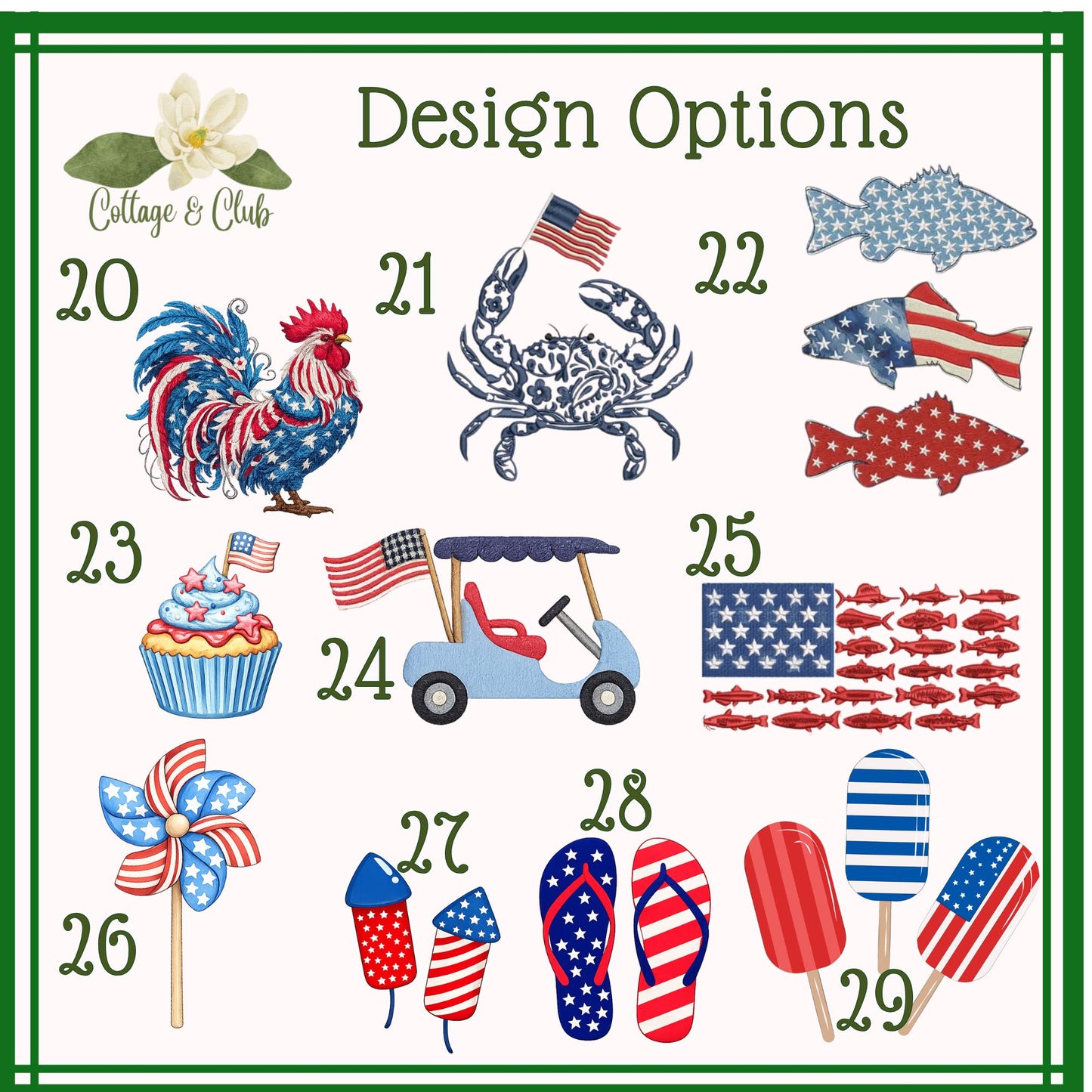 American Patriotic Independence Day Tea Towel Personalized Gift