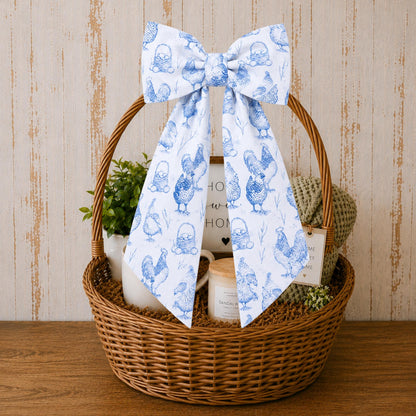 Chicken Farmhouse Embroidered Monogrammed Decorative Sash, Wreath Sash, Porch Sash, Indoor Decor