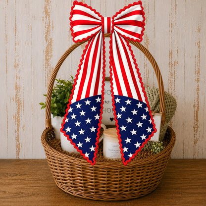 American Flag Patriotic Independence Day Monogrammed Personalized Embroidered Wreath Sash