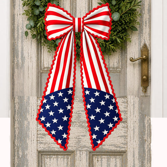 American Flag Patriotic Wreath Sash