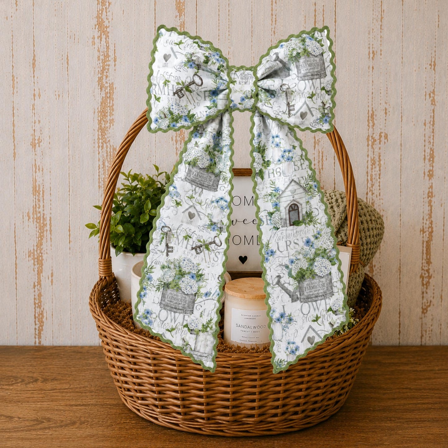 Garden Themed  Embroidered Wreath Sash - Personalize By Adding A Monogram