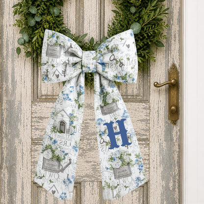 Garden Themed  Embroidered Wreath Sash - Personalize By Adding A Monogram