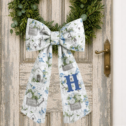 Garden Themed  Embroidered Wreath Sash