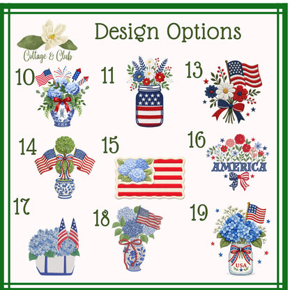 American Wreath Sash, Wreath Scarf, Personalized Sash, Patriotic Wreath Sash, USA Sash, Sash for Front Door, Fourth of July Sash