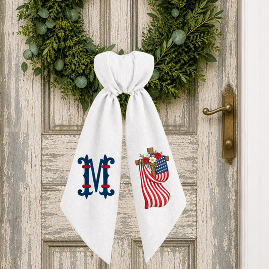 Patriotic Wreath Sash