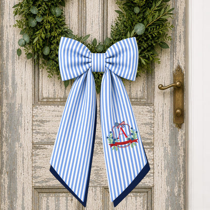 American Wreath Sash, Wreath Scarf, Personalized Sash, Patriotic Wreath Sash, USA Sash, Sash for Front Door, Fourth of July Sash