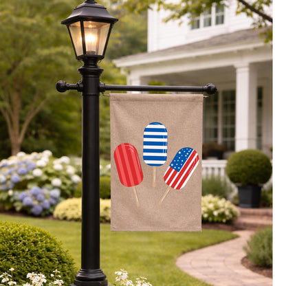 4th of July Coastal Crab Independence Day Patriotic Embroidered Personalized Custom Garden & Yard Flag