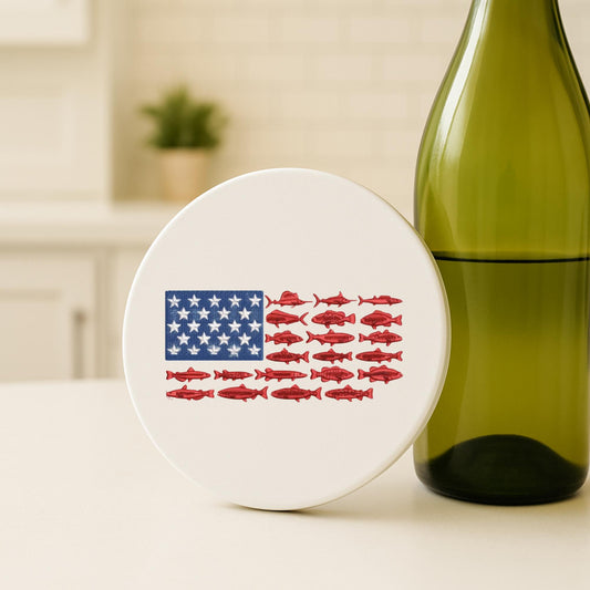 Patriotic Round Coaster Set of 4