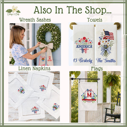 American Patriotic Independence Day Flag Personalized Canvas Tote Bag Double Sided Reusable Tote Bag