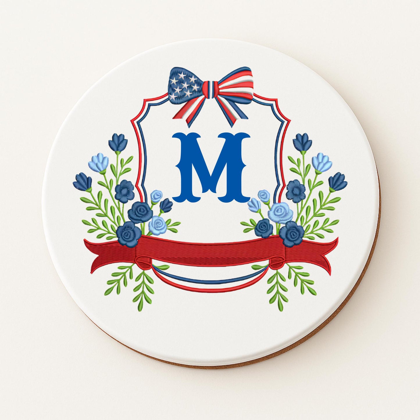 American Patriotic Independence Day Ceramic Coasters Set of 4 Cork Backed Drink Coasters Custom Coasters Coffee Table Decor Bar Accessories