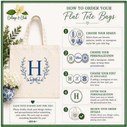 6 Personalized Canvas Tote Bag Double Sided Reusable Tote Bag Book Tote Beach Bag Grocery Bag Teacher Gift