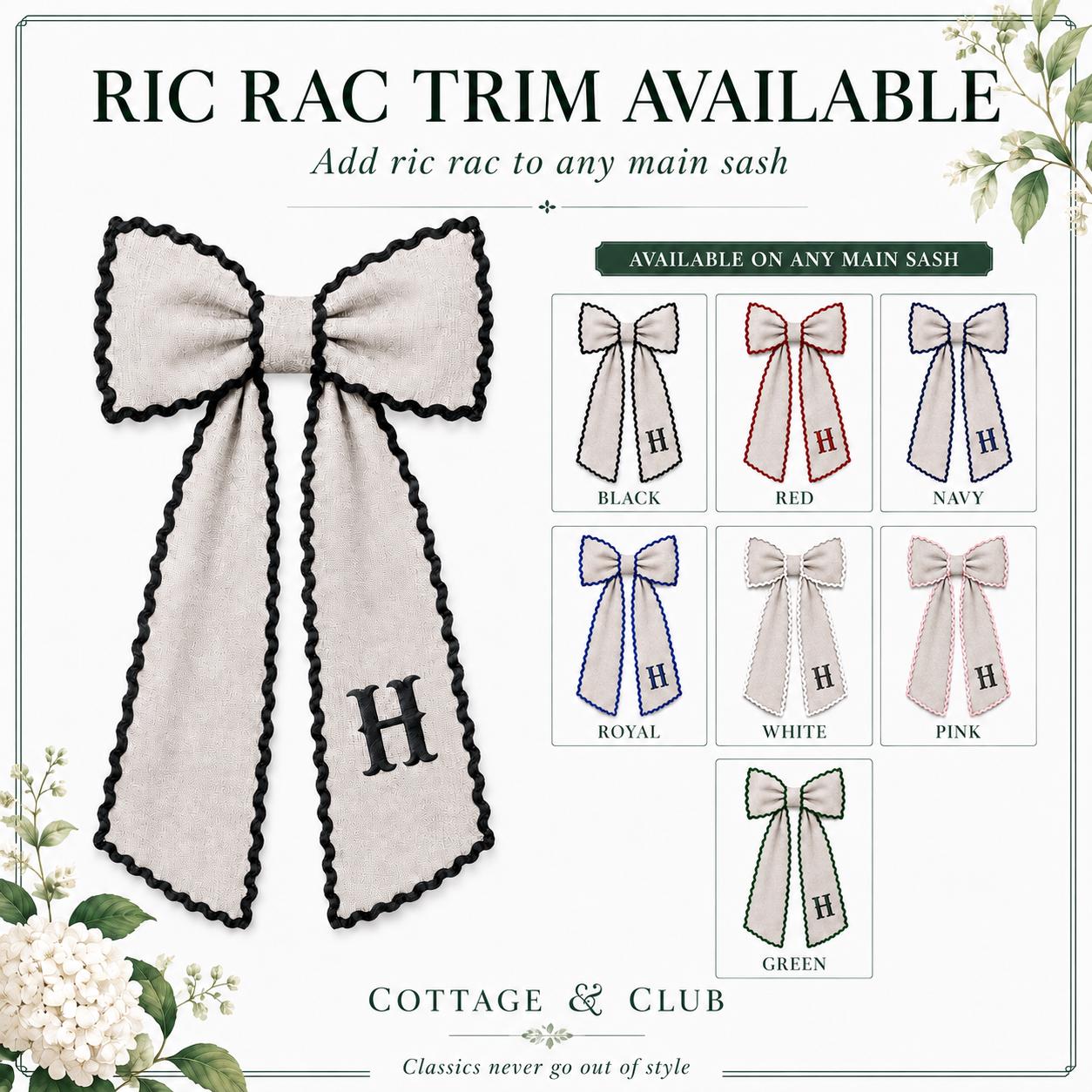 Blank Wreath Sash - FREE SHIPPING when you purchase 4 or more