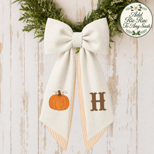 Personalized Fall Wreath Sash