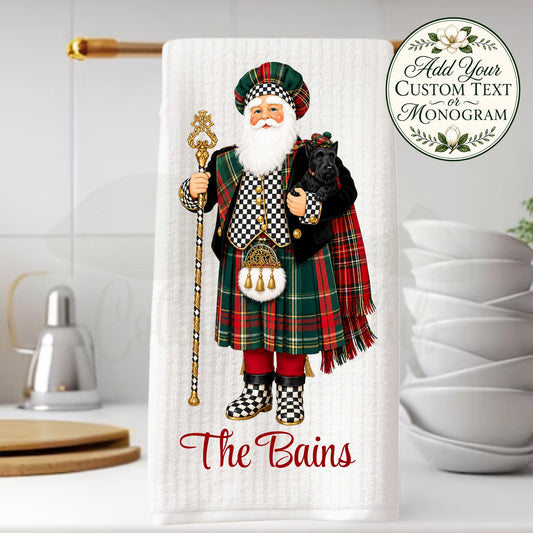 Harlequin Santa Tea or Hand Towel