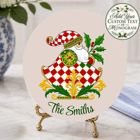 Personalized Christmas Coasters Set of 4