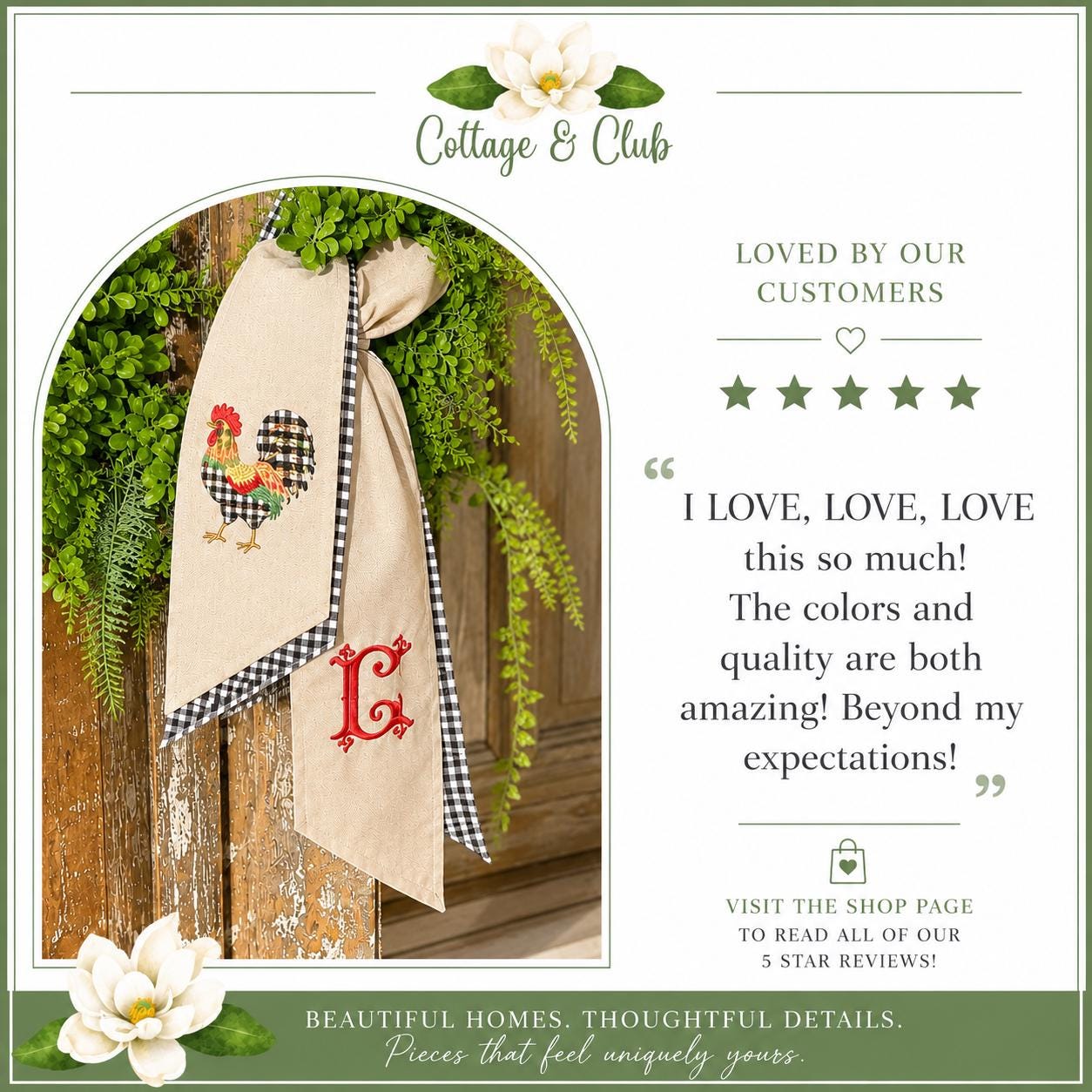 Blank Wreath Sash - FREE SHIPPING when you purchase 4 or more