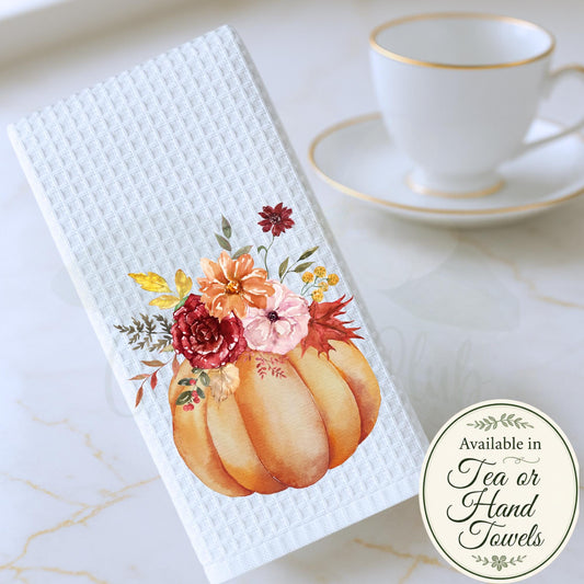 Autumn Waffle Weave Tea Towel