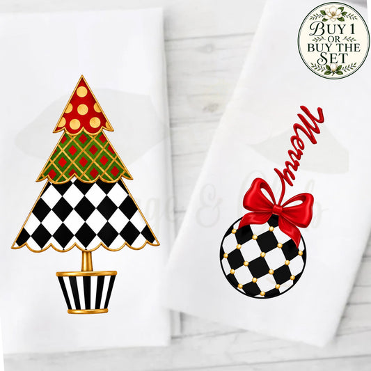 Personalized Christmas Tea or Hand Towel