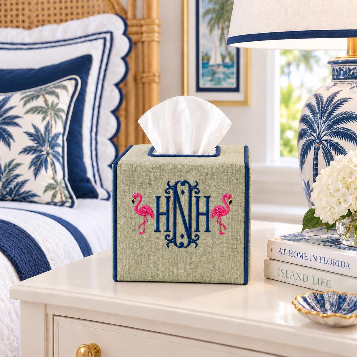 Linen Tissue Box Cover
