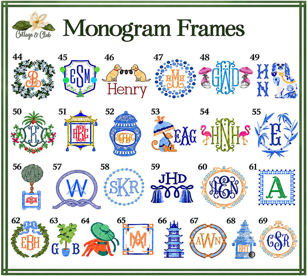 Monogramed Tissue Box Cover