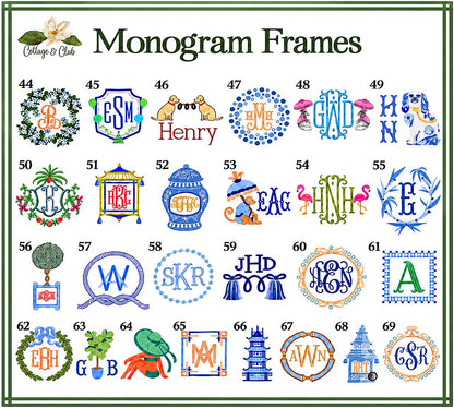 Monogramed Tissue Box Cover