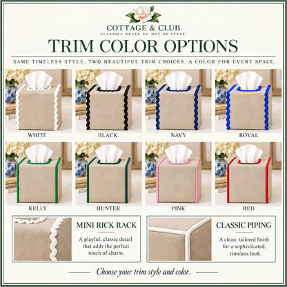 Monogramed Tissue Box Cover