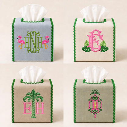 Linen Tissue Box Cover