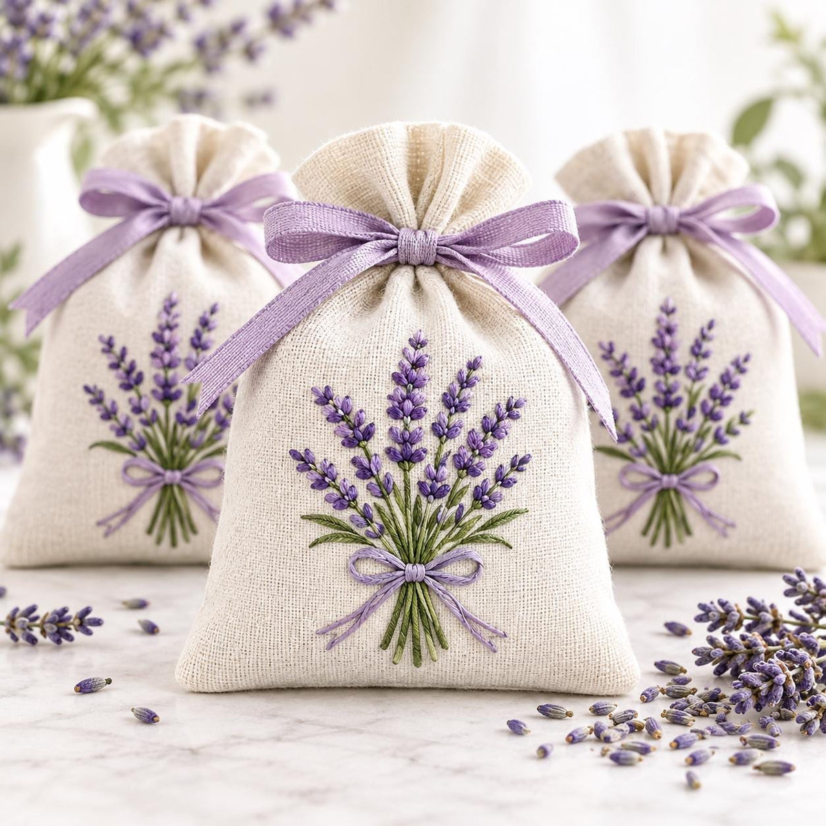 Personalized Lavender Sachet Bag Wedding Favor Embroidered Linen Sachet Bridal Shower Gift Guest Welcome Favor Custom Wedding Keepsake