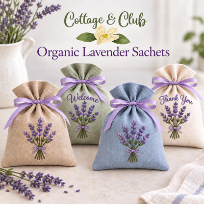 Personalized Lavender Sachet Bag Wedding Favor Embroidered Linen Sachet Bridal Shower Gift Guest Welcome Favor Custom Wedding Keepsake