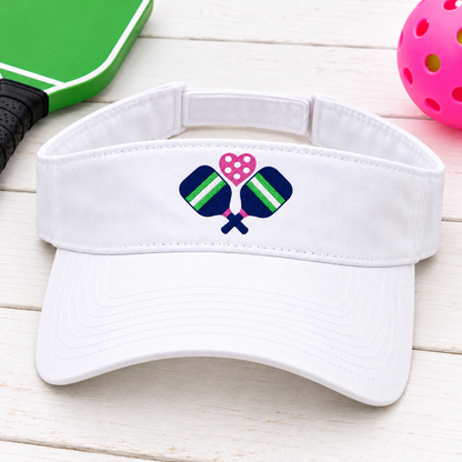 Pickleball Heart Paddles embroidered visorhero