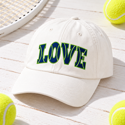 Tennis With Love embroidered caphero